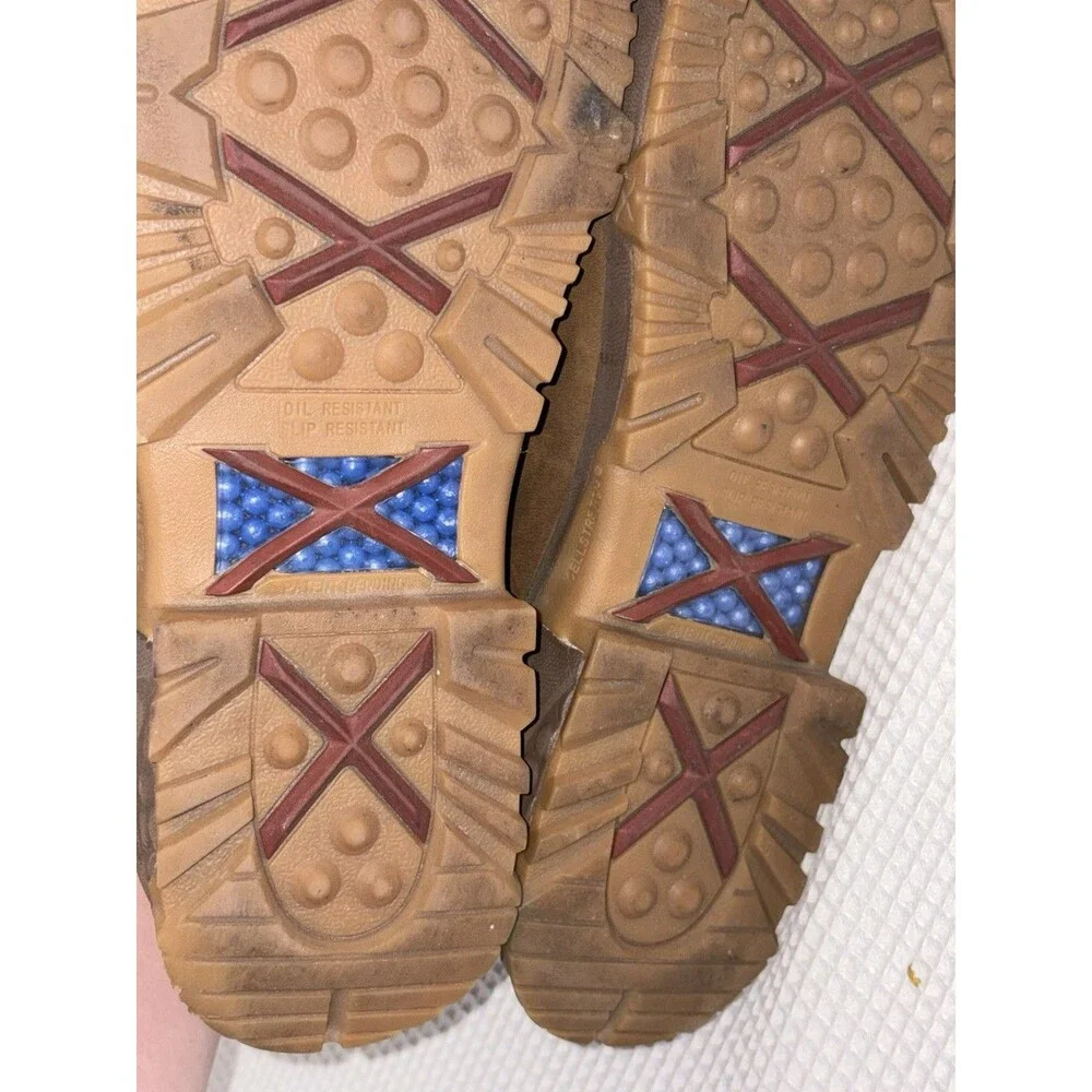 Twisted X Work Shoes Mens 8 Composite Safety Toe Leather Slip Moccasin MXCC003